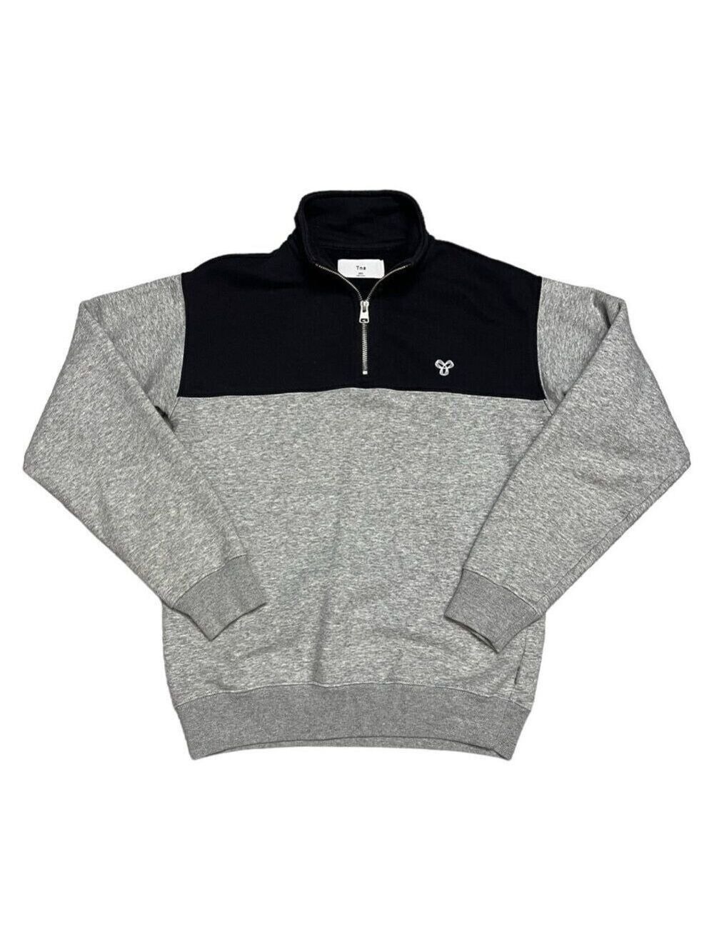 TNA Aritzia Designer Grey Black Quarter Zip Sweatshirt Sweater Womens 2XS